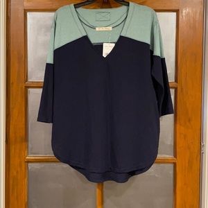 Free People Major Leagues T-Shirt Navy/Teal S